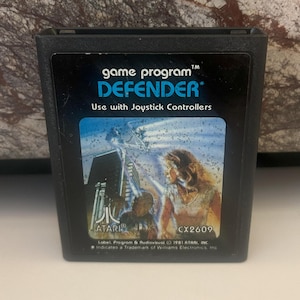 Defender Atari 1981 Game Program, Sold As Is (Cartridge Only)