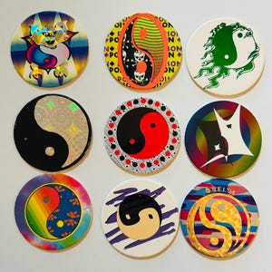 Choose a Pog from the Ying Yang Caps Collection, Party Favors, Pogs