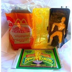 Set de regalo de juguetes y paquete de intercambio de Power Rangers Yellow Ranger