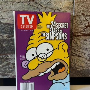 Grampa Abe Simpson The Simpsons Collector&#39;s Cover TV Guide (2000)