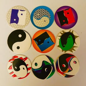 Choose a Pog from the Ying Yang Caps Collection, Party Favors, Pogs
