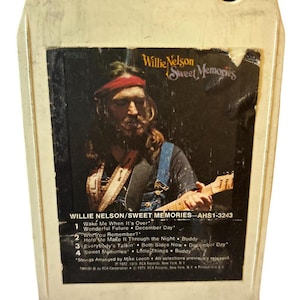 Willie Nelson Vintage Sweet Memories 8 Track Tape 1979 - Vendido NO ESTADO EM QUE SE ENCONTRA