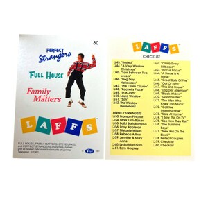 Full House #80 Lista de verificación de cartas coleccionables (1991) Asuntos de familia, Perfectos desconocidos, LAFFS