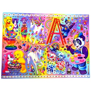 Lisa Frank 14x19 ONE Large sheet of Stickers