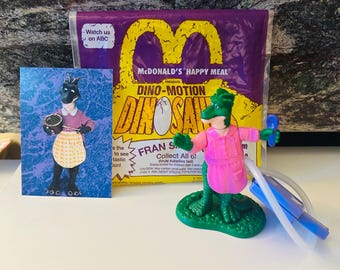 Dinosaurs Fran Sinclair Motion Toy and Trading Card 1992