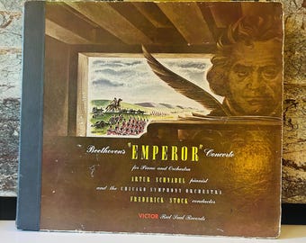 Caja de LP "Concierto Emperador" de Beethoven - 3 vinilos (faltan 2) TAL CUAL