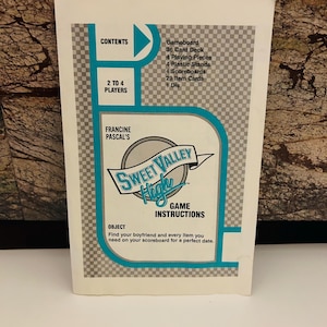 Sweet Valley High 1988 Game Instructions
