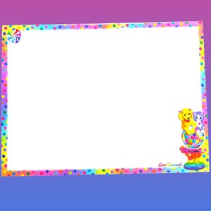 Lisa Frank 14x19 ONE Large Stationary Sheet, Animals, Arts and Crafts