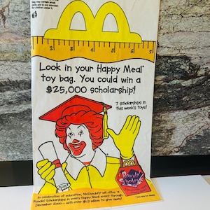 McDonalds 1999 Happy Meal Bag 6x11