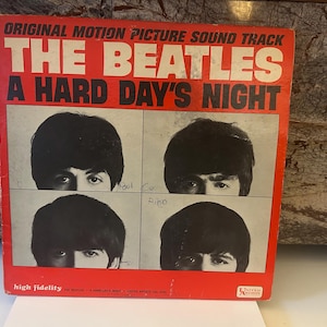 The Beatles 1964 A Hard Day&#39;s Night TWO LP Vinyl Vintage