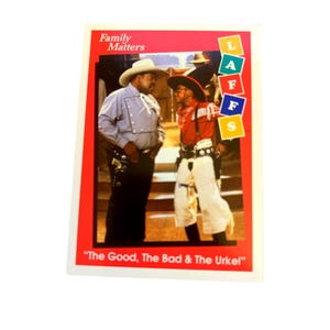 Cartas coleccionables de Family Matters #42 (1991) El bueno, el malo y el Urkel