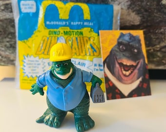 Dinosaurs Earl Sinclair Motion Toy and Trading Card 1992