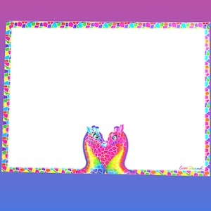 Lisa Frank 14x19 ONE Large Stationary Sheet, Giraffe, Arts and Crafts