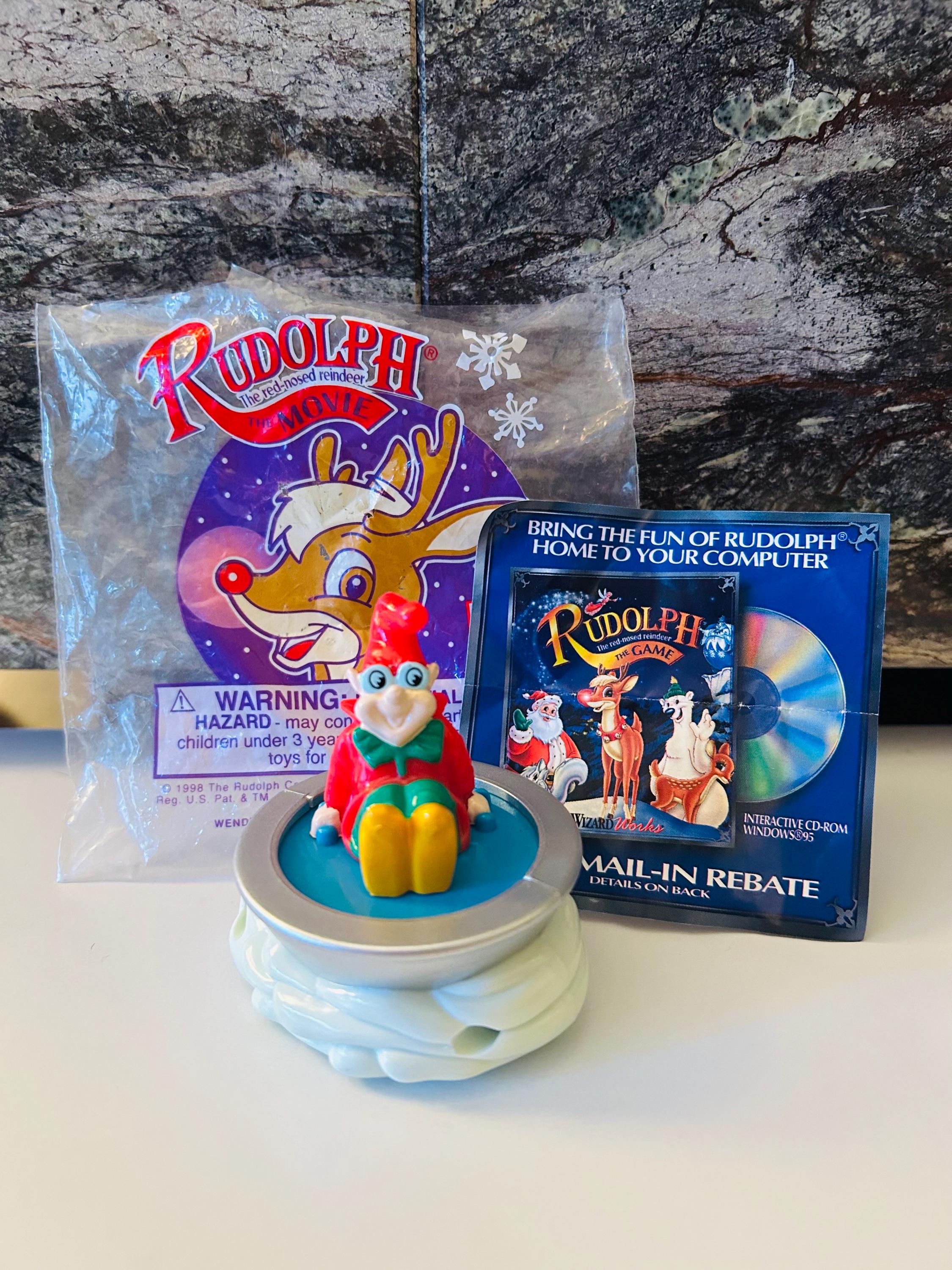 Rudolph the Red Nose Reindeer Snowdish Wendy's 1998 Happy Meal Toy