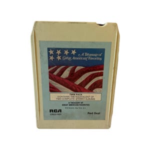 Treasury of Great American Favorites single 8 Track Tape 1975 - Sold AS IS