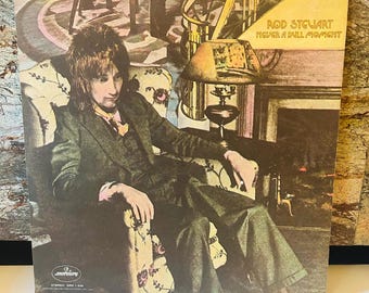 Vintage Rod Stewart Never a Dull Moment LP Record Vinyl Album