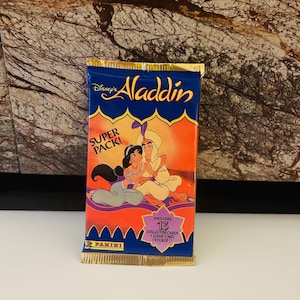 Paquete de cartas coleccionables de Aladdin, paquete sellado de 1993