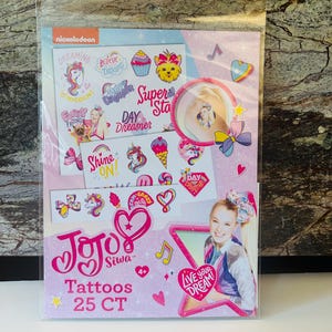 Jo Jo Siwa Tattoos (One Sealed Pack of 25 Tattoos) Party Favor Idea