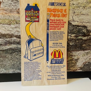 McDonalds Nascar 5x10 1999 Paper Bag