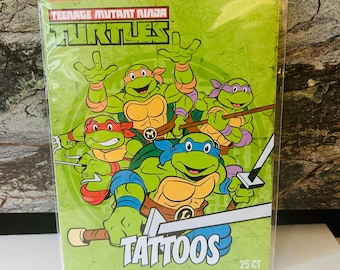 Ninja Turtles Tattoos (One Sealed Pack of 25 Tattoos) Party Favor Idea
