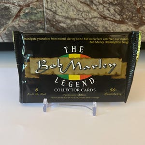 Paquete de cartas coleccionables sin abrir de Bob Marley 1995
