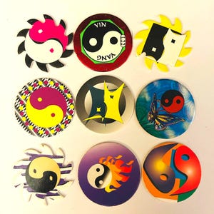 Choose a Pog from the Ying Yang Caps Collection, Party Favors, Pogs