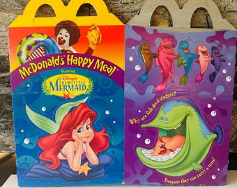 Little Mermaid Happy Meal 1997 Box, Party Favor Box