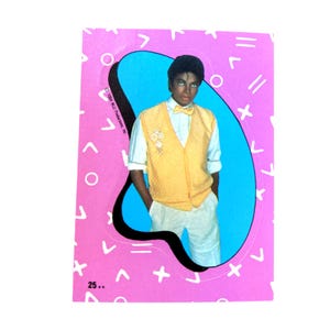 Michael Jackson #25 Sticker Trading Card (1984)