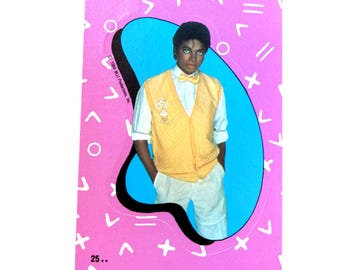 Michael Jackson #25 Sticker Trading Card (1984)
