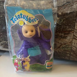 Teletubbies 1999 Tinky Winky Clip On Beanbag Puppet