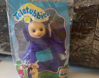 Teletubbies 1999 Tinky Winky Clip On Beanbag Puppet