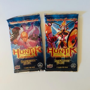 Deux paquets vintage Upper Deck - Huntik - Legendary Saga - Cartes à collectionner