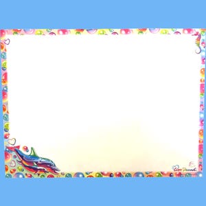 Lisa Frank 14x19 ONE Large Stationary Sheet, Dolphins, Arts and Crafts