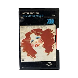 Bette Midler 1972 Cassette Black Case, Pink Cassette the Divine Miss M