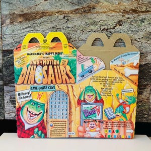 Dinosaurs Happy Meal 1992 Box, Party Favor Box