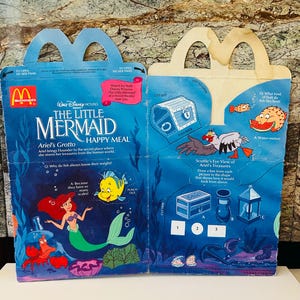 Little Mermaid Happy Meal 1989 Box, Party Favor Box