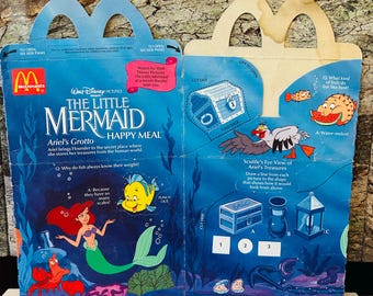 Little Mermaid Happy Meal 1989 Box, Party Favor Box