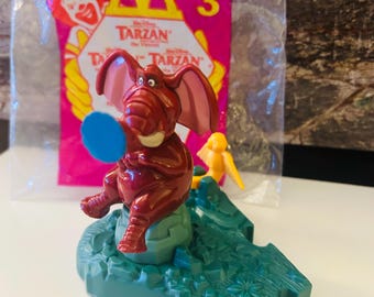 Tantor Spinning Figurine 2000 with Base Tarzan Movie Toy
