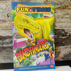 McDonalds Dino Finders Happy Meal 1999 4 page activity book