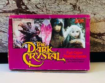 Caja de almacenamiento vintage vacía con forma de recuerdo de Dark Crystal 1982