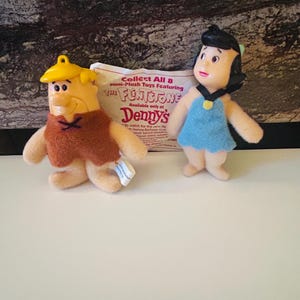 Flintstones Betty & Barney 1989 Denny&#39;s Happy Meal Toy