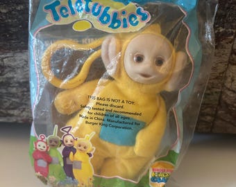 Teletubbies 1999 Laa-Laa Clip On Beanbag Puppet