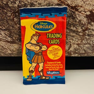 Un paquete de cartas coleccionables de Hércules (1997)