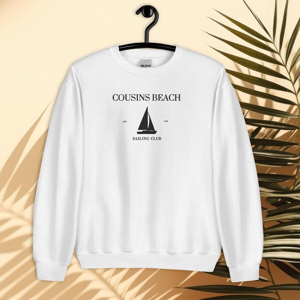 Cousins Beach Sailing Club Embroidered Sweatshirt | Embroidered Sweater | East Coast Sailing Club Sweatshirt