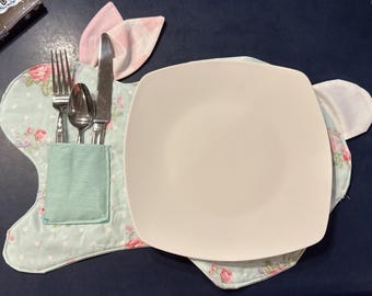 Motif de napperon de lapin de Pâques