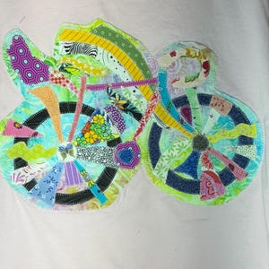 Wild Ride Bicycle Scrappy Raw Edge Applique Design