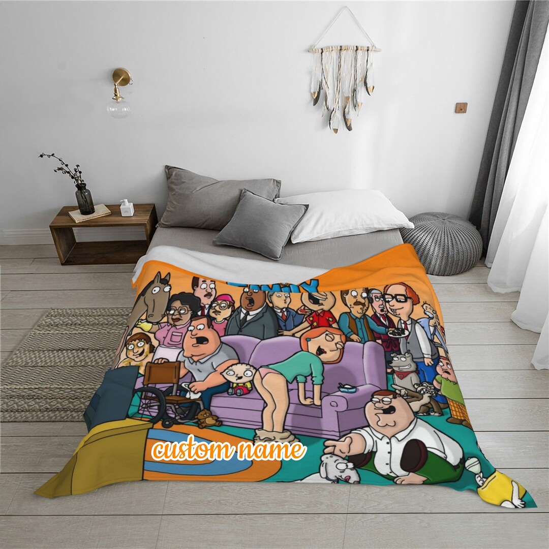 Custom Name Family Guy Blanket Personalized Blanket Soft Etsy
