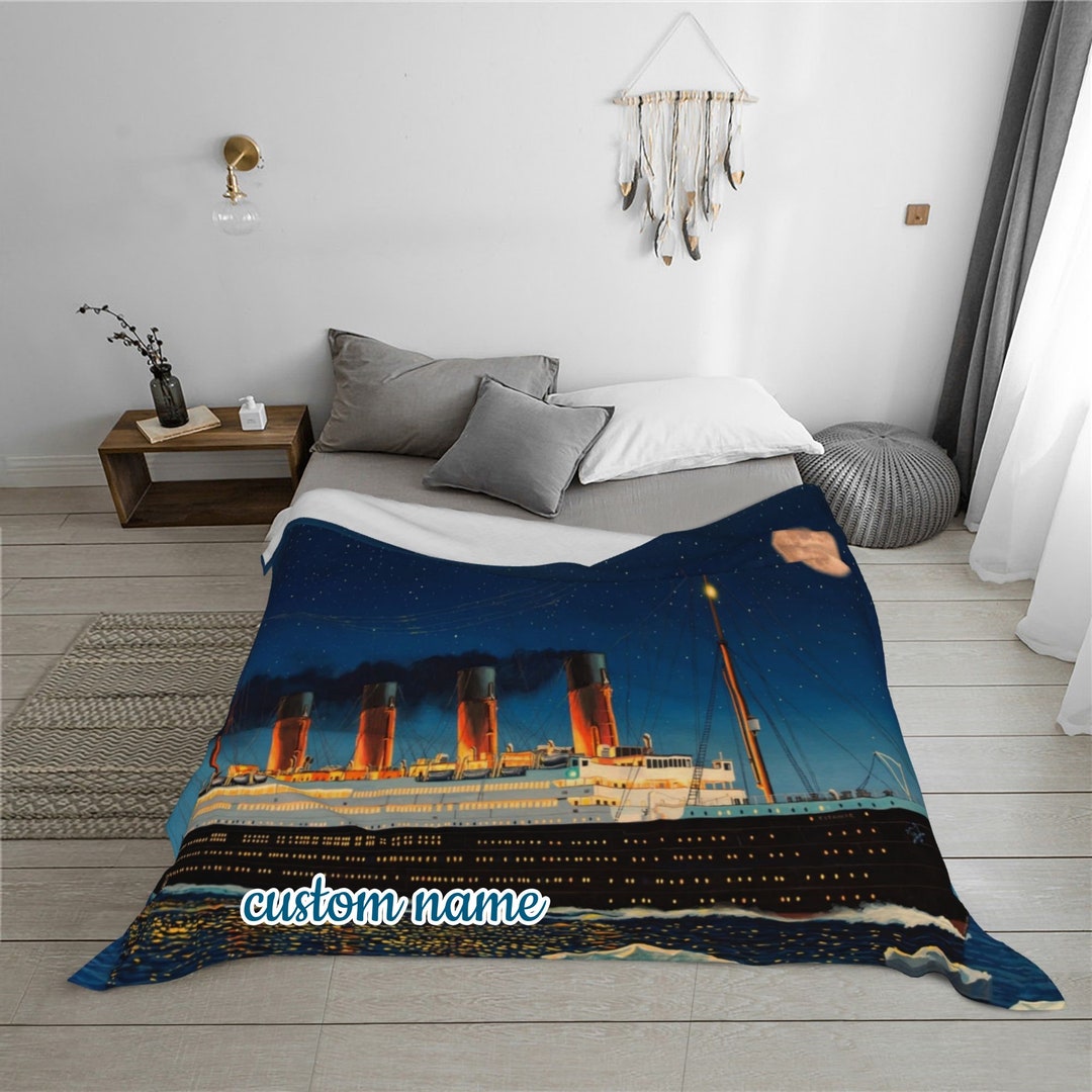 Custom Name Titanic Blanket Personalized Blanket Soft Flannel Etsy