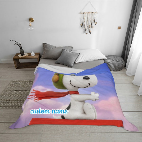 Snoopy Blanket Christmas Etsy