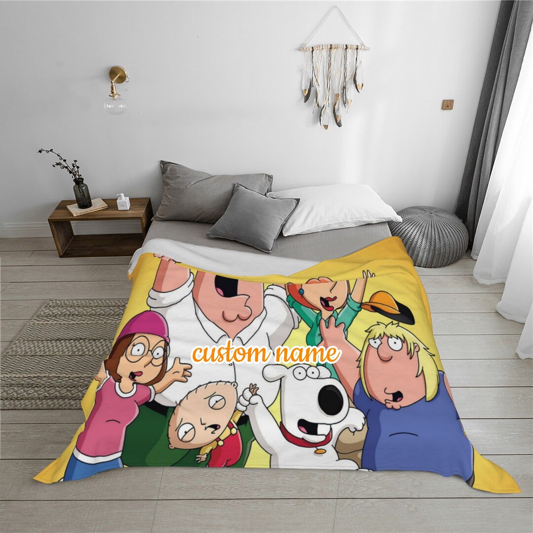 Custom Name Family Guy Blanket Personalized Blanket Soft Etsy
